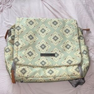 Petunia Pickle Bottom Mint and Cream Diaper Bag